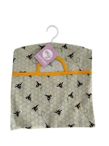Bumblebee Fabric Clothes Peg Bag with Hanger - Picture 1 of 3