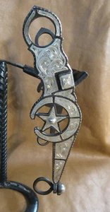 E Garcia Silver Bit Star & Moon Low Port Roller Mouth Brown Finish - Picture 1 of 3