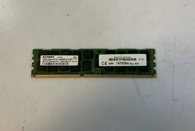 Elpida 16GB 2Rx4 PC3L-10600R-9-10-E2 EBJ17RG4EFWD-DJ-F-Q6D - Image 1 of 4