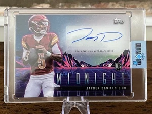 2024 Topps Midnight Horizon Jayden Daniels Rookie Auto Washington Commanders - Picture 1 of 2
