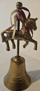 Vintage Brass Bell Carousel Unicorn Horse Very Nice Sound And Color - Picture 1 of 6