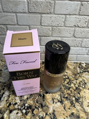Too Faced MAPLE Born This Way Oil Free Medium to Full Coverage Foundation NIB - Image 1 of 4