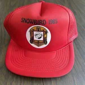 Vintage Snowbird Utah Ski Resort Sports Trucker Snapback Mesh Hat Logo 1985 - Picture 1 of 4
