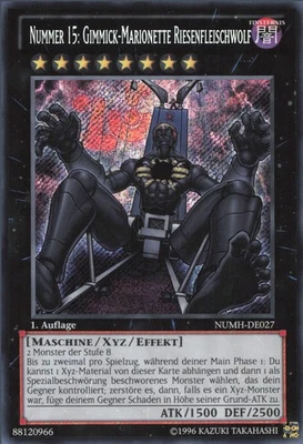 Nummer 15: Gimmick-Marionette Riesenfleischwolf NUMH-DE027 Secret Rare Poor 1st - Bild 1 von 2