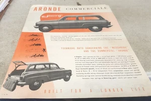1950s SIMCA ARONDE PANEL VAN   Original   Sales  Leaflet  - Picture 1 of 2