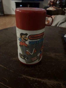 Vintage 1988 Aladdin Nintendo Super Mario Bros. Thermos With Lid And Spout - Picture 1 of 2