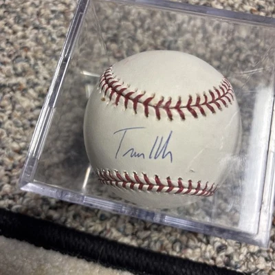 Béisbol y estuche autografiados por Travis Hafner, certificado de autenticidad, indios Foto 1 de 4