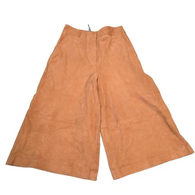 Calça Gaúcha Mossimo Dutti Cropped Culottes Feminina Tamanho G Couro de Cabra Luxo - Imagem 1 de 4