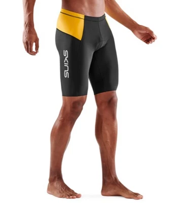 SKINS TRIATHLON TRI Half Tights Shorts Tight Compression Padded M - Image 1 of 3