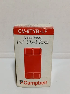 NEW Campbell CV-6TYBLF 1- 1/2" Lead Free Check Valve - Image 1 of 4