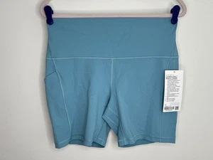 NWT Size 12 Lululemon Align Short 6” Pockets TDLT Tidal Teal - Picture 1 of 6