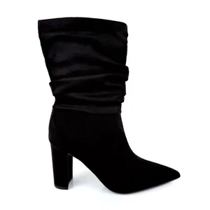 Nine West Women's Unni Pointed Toe Slouch Boots Black Size 6 - Picture 1 of 9