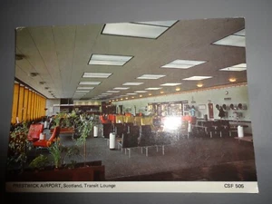 Prestwick Airport Transit Lounge Vintage Postcard - Whiteholme - Picture 1 of 2