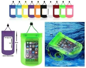 Pochette Etanche Tactile Plage Piscine Clés Housse téléphone Waterproof 5,5" - Photo 1 sur 12