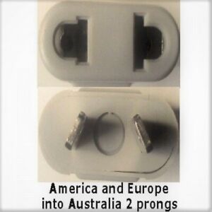 Australia prong converter for american and European devices plug adapter grey.