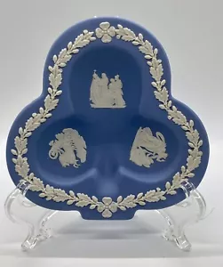 Wedgwood blau Jasperware Kleeblatt Pin Schale - Bild 1 von 3