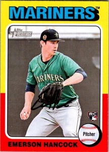 2024 TOPPS HERITAGE #320 EMERSON HANCOCK ROOKIE CARD MARINERS - Picture 1 of 2