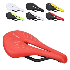 Comfort Bicycle Saddle MTB Bike Road Soft Seat 240 x 143MM Carbon Leather EC90 - Picture 1 of 18