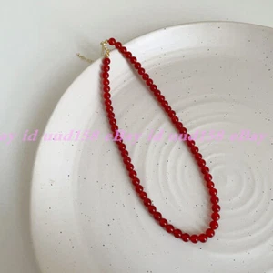 Gargantilla de piedra de ónix con cuentas de cornalina roja natural collar de cristal curativo - Imagen 1 de 4