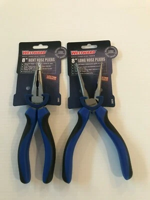 Alicate de nariz Westward 8" agulha 1 reto, 1 dobrado NOVO - Imagem 1 de 4