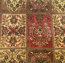 4'6 x 6'1 S Antique Geometric Garden Panel Carpet Tribal Handmade Wool Area Rug