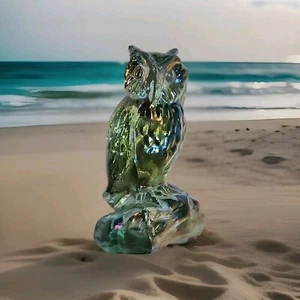 Estatuilla de vidrio Boyd Glass Owl vintage - Imagen 1 de 11