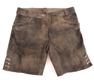 Spieth & Wensky Trachten Austrian Tyrol Leather Shorts Womens EUR 34 / US XS - Picture 1 of 15