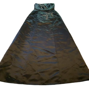 Jessica Mcclintock A Line Dress Black Zipper Lined Strapless Embellished 4 - Picture 1 of 10