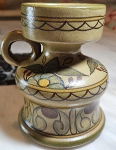 Handmade Studio Pottery Candle Holder Algarve Portugal - Picture 1 of 7