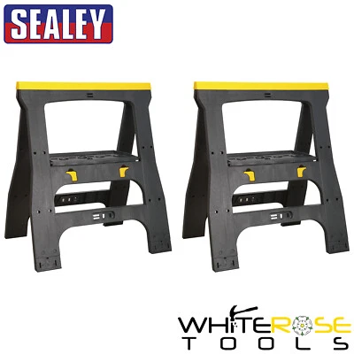 Sealey Trestles Heavy-Duty Folding Composite Table Bench Workshop - Image 1 of 2