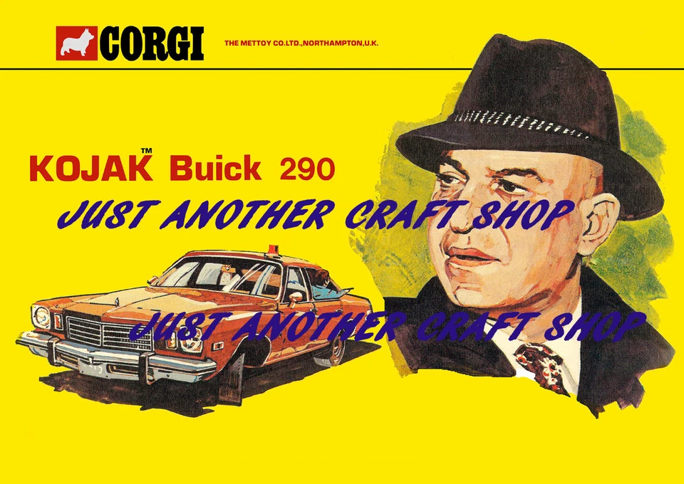 Corgi Toys 290 Kojak Buick Police Car A4 Poster Advert Leaflet Shop Sign 1976 - Image 1 of 1