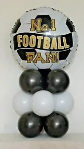 FOOTBALL CLUB THEMED - FOIL BALLOON DISPLAY - TABLE  DECORATION KIT - No Helium - Picture 1 of 22