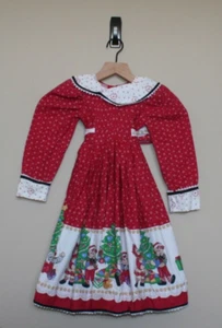 Vintage Daisy Kingdom Raggedy Ann Andy Christmas Dress Handmade Girls 2T 3T - Picture 1 of 6