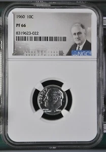 1960 Roosevelt Dime 10C NGC PF66 - Picture 1 of 2