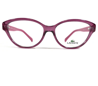 Lacoste Eyeglasses Frames L2764 513 Purple Pink Round Cat Eye Full Rim 53-15-135 - Image 1 of 4