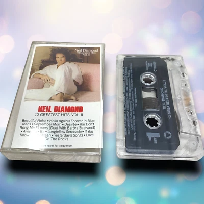 Vintage 1982 Neil Diamond 12 Greatest Hits II Audio Cassette Tape Columbia - Image 1 of 3