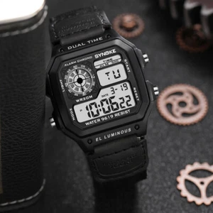 Women Men Wristwatch Waterproof LED Backlight Digital Sports Watch Time Display - Picture 1 of 19
