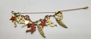 Pilgrim Danish Design Bracelet Charms Charm Bracelet Birds Lizard Feather - Picture 1 of 3