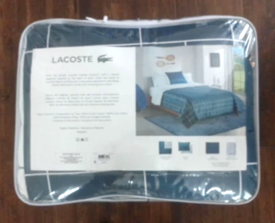 JUEGO EDREDÓN DOBLE AZUL LACOSTE ASHCOMBE CHECK Foto 1 de 4