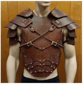 Medieval Leather Armour Cuirass Viking Breastplate Cosplay Norse Mythology - Picture 1 of 4