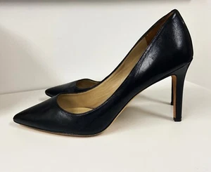 Via Spiga Black Leather Pumps Heels -Size 9M - Picture 1 of 7
