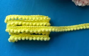 SALE yellow color baby pom pom 3/8-inch-wide price for 10 yards - Picture 1 of 1