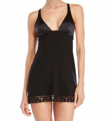 Babydoll La Perla Idylle M Chemise Negro Rayón Seda Bordado Foto 1 de 2