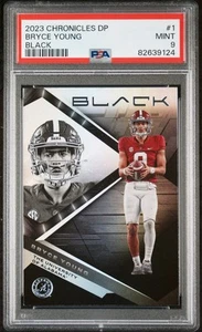 Bryce Young Card - 2023 PANINI CHRONICLES DRAFT PICKS BLACK #1 PSA 9 - Picture 1 of 2