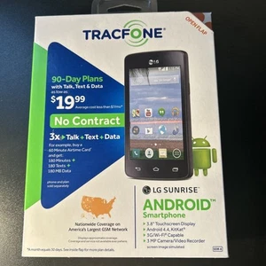 Unopened NEW “Old stock” TracFone LG Sunrise, Android Smartphone, 3G, WiFi, 3.8" - Picture 1 of 7