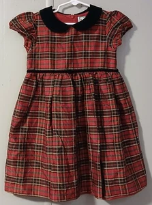 gymboree holiday cheer girls size 4 silk dress - Picture 1 of 3