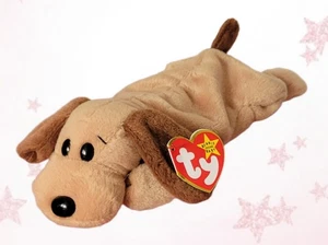 ⭐️ BONES ⭐️  4/3 Gen PVC 1993 TY Beanie Baby Dog - MWMT'S - Picture 1 of 6
