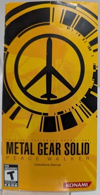 Metal Gear Solid Peace Walker Sony PSP Playstation Portable Manual Only - Image 1 of 3