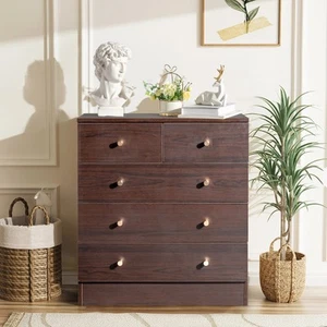 Tall Dresser Chest of Drawers with Matt Gold Handle Room Closet Organizers - Picture 1 of 23