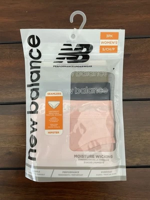 Paquete de 3 ropa interior de rendimiento New Balance Hipster para mujer talla S Foto 1 de 2